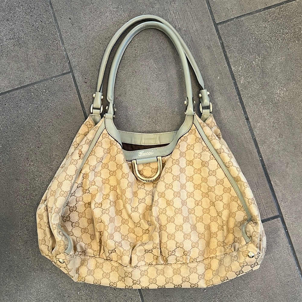 Gucci hobo bag- seafoam green leather